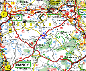 Je vous mets une carte pour vous permettre de situer Morhange, qui à part le talc, n'est pas vraiment connu