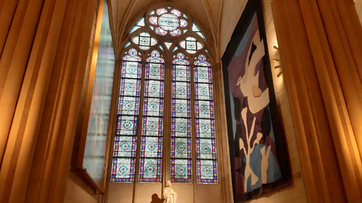 Z2510-10 AG GDG Paris 34 - la cathédrale - vitrail grisaille