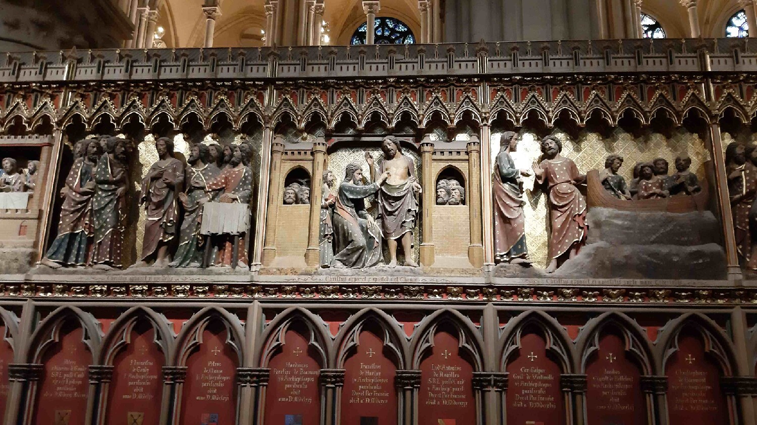 Z2510-10 AG GDG Paris 54c - la cathédrale - Clôture sud du choeur - Apparitions du Christ