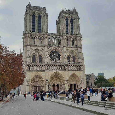Z2510-10 AG GDG Paris 10a - Arrivée sur le parvis de la cathédrale - sans grue !