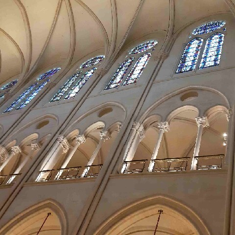 Z2510-10 AG GDG Paris 31 - la cathédrale - la nef en hauteur, coté sud