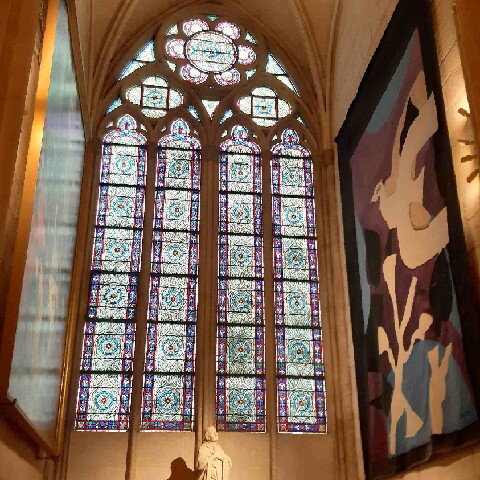 Z2510-10 AG GDG Paris 34 - la cathédrale - vitrail grisaille