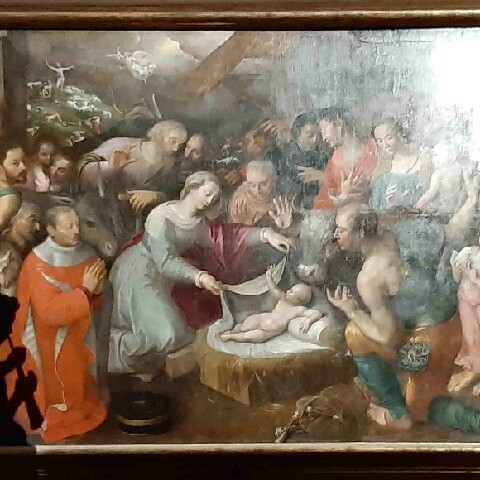 Z2510-10 AG GDG Paris 38 - la cathédrale - Présentation de Jésus - voir l'ombre portée d'une statue