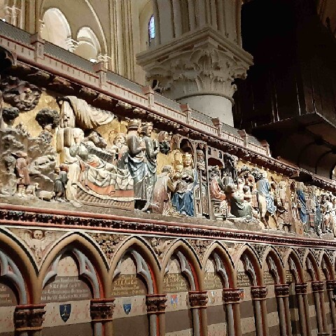 Z2510-10 AG GDG Paris 47 - la cathédrale - Vue globale de la clôture nord du choeur fin 13ème siècle