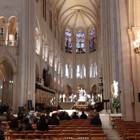 Z2510-10 AG GDG Paris 56 - la cathédrale - Choeur vu de la nef