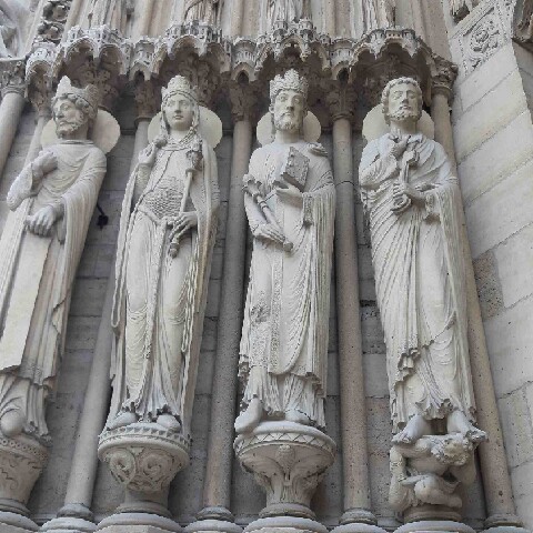Z2510-10 AG GDG Paris 59 - la cathédrale - piédroit de gauche du portail Sainte-Anne